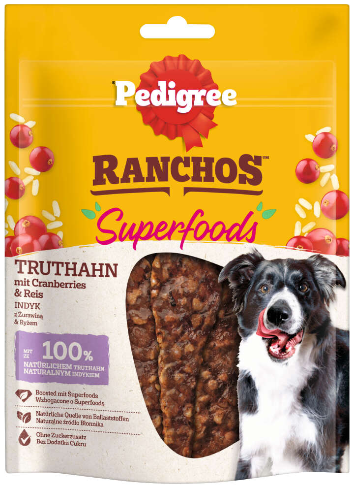 Pedigree Hundeleckerli Ranchos Superfoods Truthahn